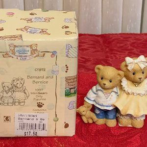 Cherished Teddies - Bernard & Bernice - w/Box - Membears  Members Only